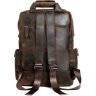 Рюкзак дорожный из натуральной кожи коричневого цвета VINTAGE STYLE (14709) - 3