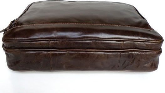 Універсальна ділова шкіряна сумка коричневого кольору VINTAGE STYLE (14152)