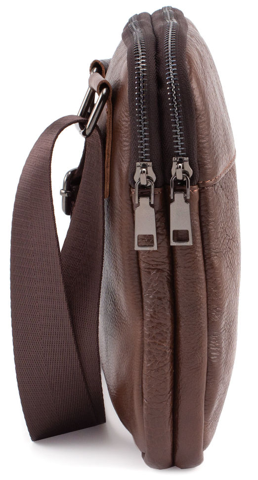 Мужская сумка коричневого цвета из натуральной кожи Leather Collection (10556)