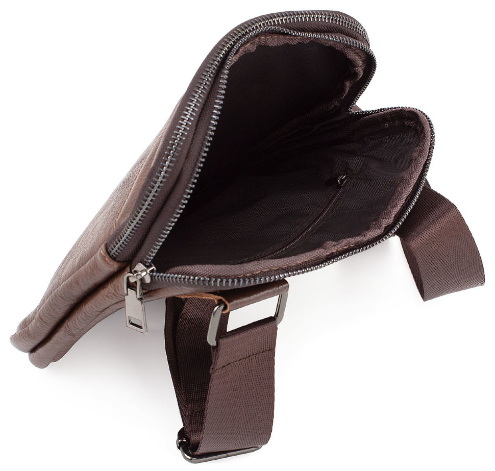 Мужская сумка коричневого цвета из натуральной кожи Leather Collection (10556)