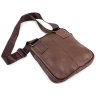 Мужская сумка коричневого цвета из натуральной кожи Leather Collection (10556) - 6