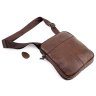 Мужская сумка коричневого цвета из натуральной кожи Leather Collection (10556) - 5