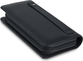 Черный мужской клатч с ремешком для ладони VINTAGE STYLE (14833)