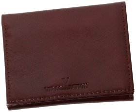 Кожаное коричневое портмоне Newport с фиксацией на кнопку Vip Collection 102596