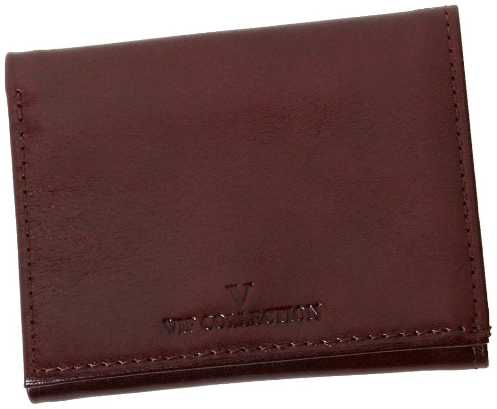 Кожаное коричневое портмоне Newport с фиксацией на кнопку Vip Collection 102596 фото №1 Кожаное коричневое портмоне Newport с фиксацией на кнопку Vip Collection 102596 modnotak фото №1