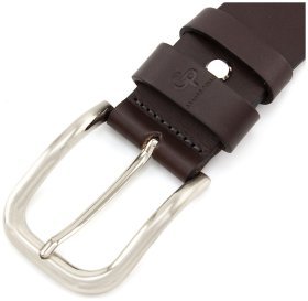 Чоловік шкіряний ремінь коричневого кольору Grande Pelle (43203)