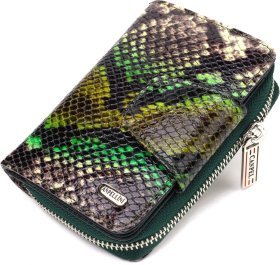 Маленький жіночий гаманець натуральної шкіри з тисненням під змію CANPELLINI (2421732)