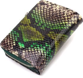 Маленький женский кошелек натуральной кожи с тиснением под змею CANPELLINI (2421732)