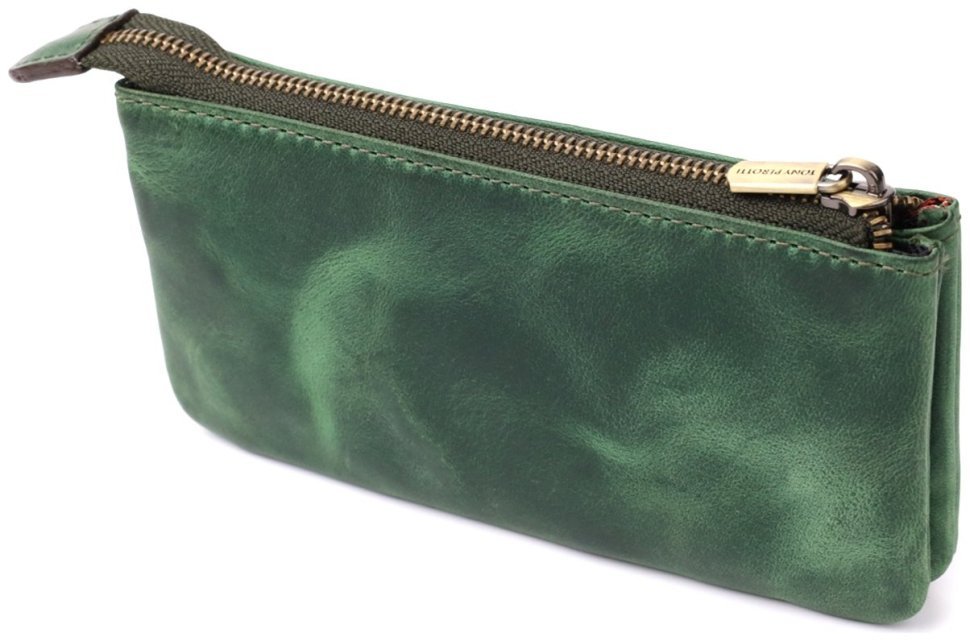 Ключница кожаная зеленого цвета в стиле винтаж Tony Perotti 103296 modnotak фото №2