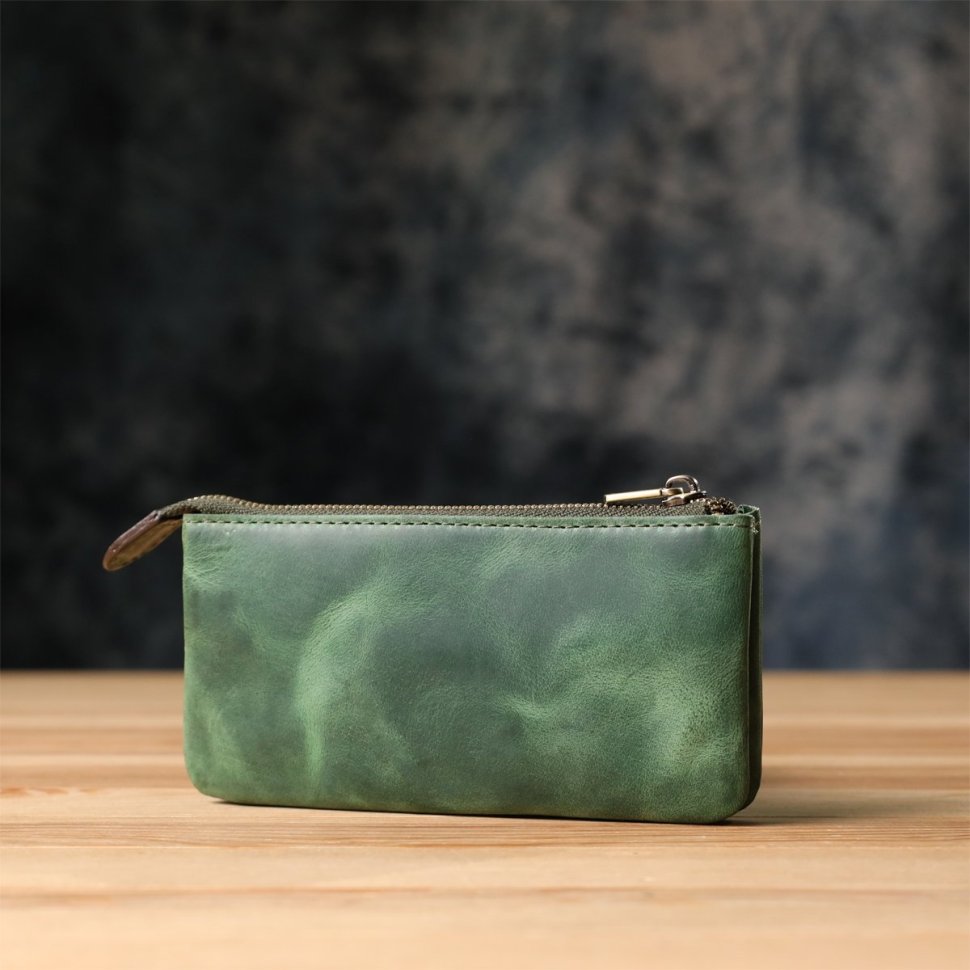 Ключница кожаная зеленого цвета в стиле винтаж Tony Perotti 103296 modnotak фото №10