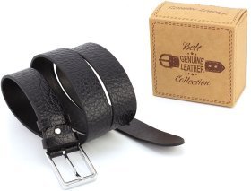 Классический мужской ремень из итальянской кожи буйвола Gherardini 35161-GH.BL.BUFF