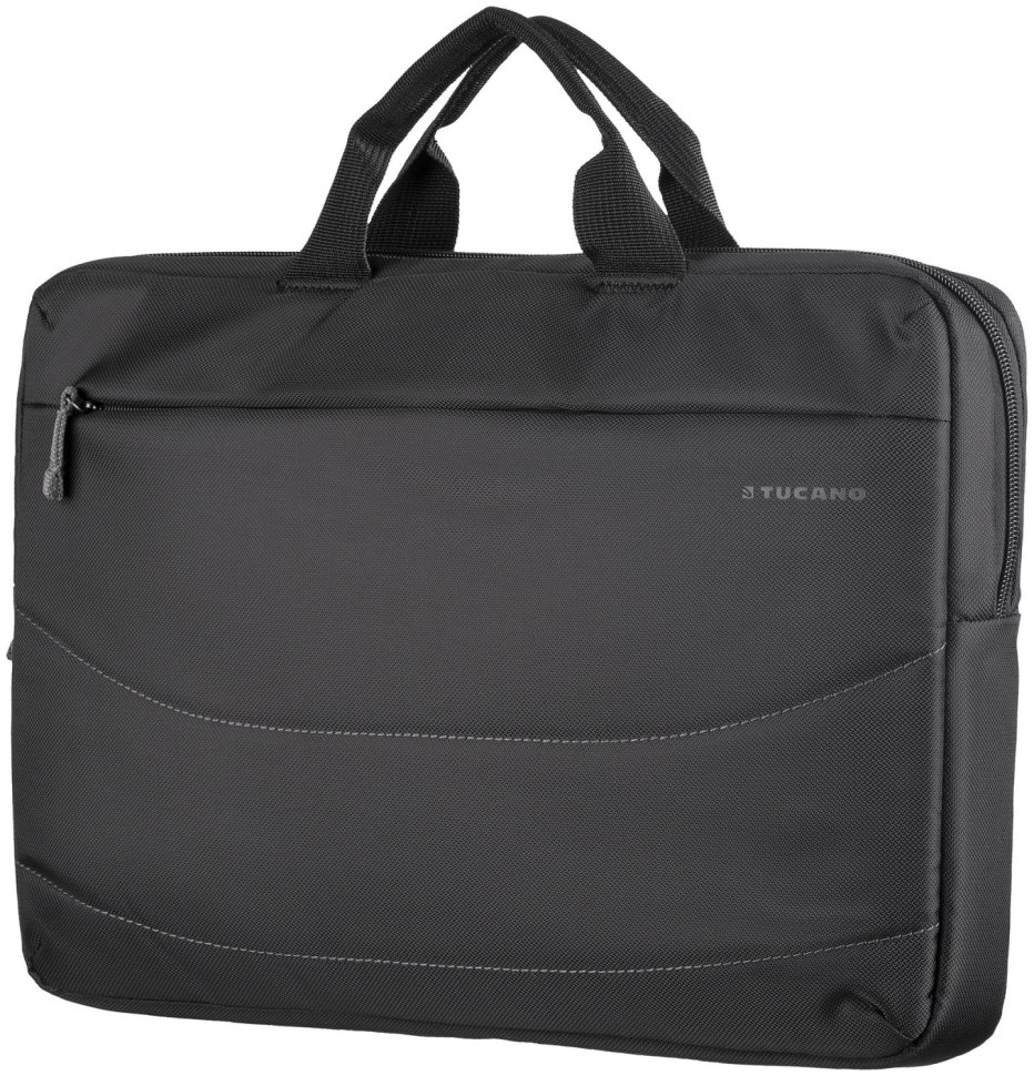 Компактная сумка для ноутбука 15" из текстиля + беспроводная мышь в комплекте Tucano Idea черного цвета 103496 modnotak фото №5