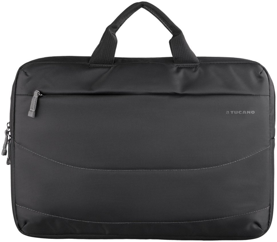 Компактная сумка для ноутбука 15" из текстиля + беспроводная мышь в комплекте Tucano Idea черного цвета 103496 modnotak фото №6