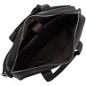 Чоловічий класичний сумка для ноутбука з фактурної шкіри чорного кольору Tiding Bag (15838) - 5