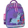 Фіолетовий шкільний рюкзак для дівчаток з текстилю з єдинорогом Bagland (53696) - 1
