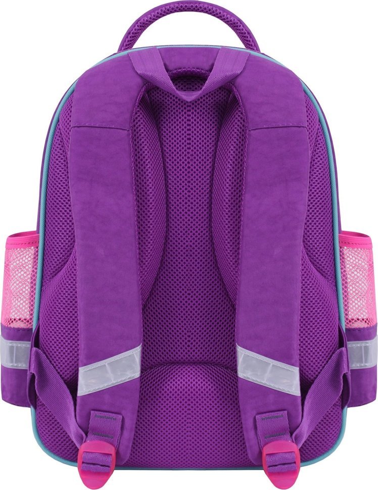 Фіолетовий шкільний рюкзак для дівчаток з текстилю з єдинорогом Bagland (53696)