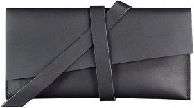 Вместительный кожаный тревел-кейс черного цвета из гладкой кожи BlankNote (12906)