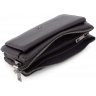 Чорна горизонтальна чоловіча сумка-клатч із якісної шкіри на блискавці HT Leather (18267) - 6