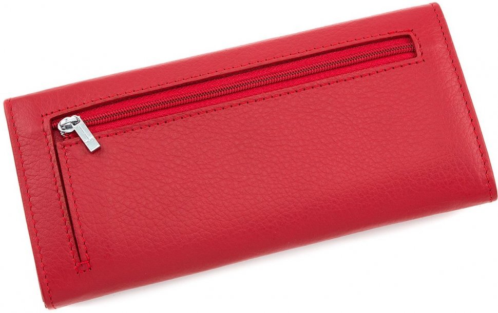 Червоний гаманець в класичному стилі з натуральної шкіри ST Leather (16887)