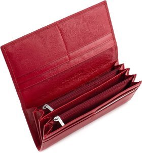 Червоний гаманець в класичному стилі з натуральної шкіри ST Leather (16887) - 2