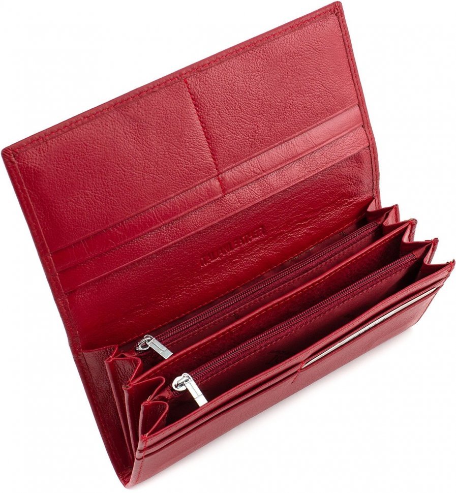 Красный кошелек в классическом стиле из натуральной кожи ST Leather (16887)