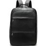 Стильний рюкзак чорного кольору з натуральної шкіри з вираженою фактурою Vintage (20036) - 1