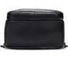 Стильный рюкзак черного цвета из натуральной кожи с выраженной фактурой Vintage (20036) - 5