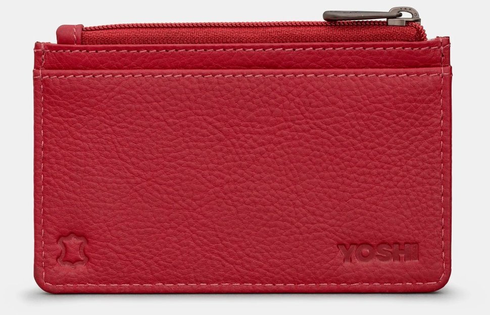 Кардхолдер из натуральной кожи красного цвета Yoshi Morton (Великобритания) 94396 modnotak фото №4
