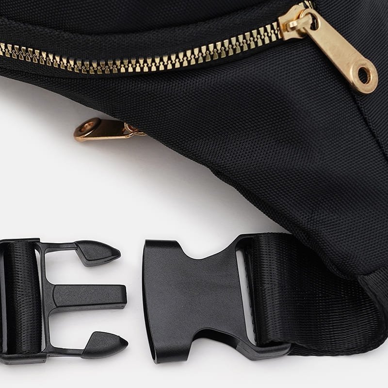 Текстильная женская сумка на пояс черного цвета Monsen 104496 modnotak фото №4