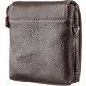Вертикальна чоловіча сумка-планшет з натуральної шкіри флотар у коричневому кольорі KARYA (2417362) - 2