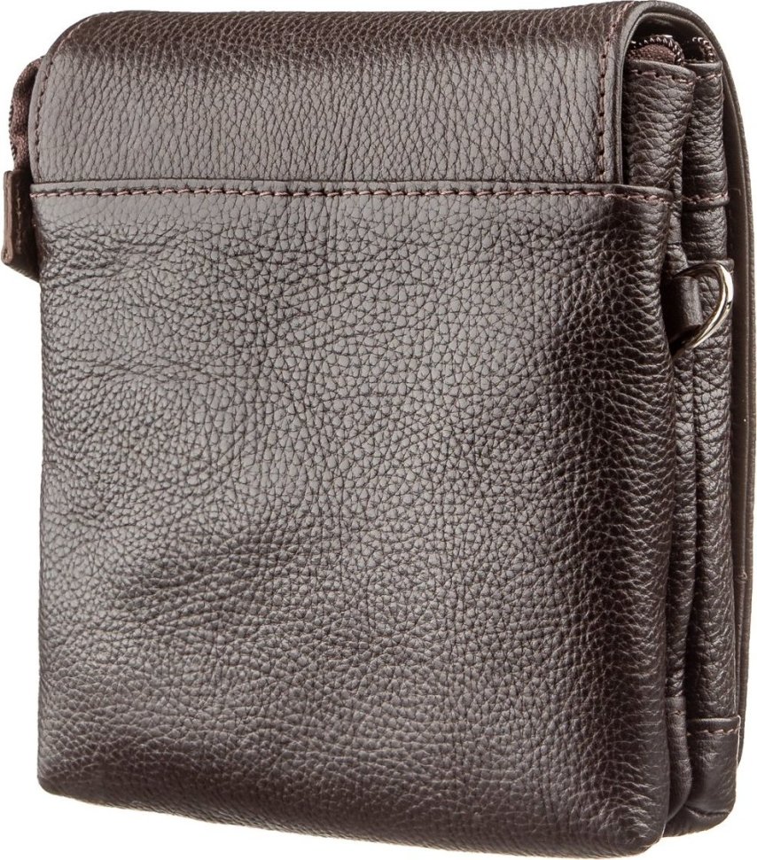 Вертикальна чоловіча сумка-планшет з натуральної шкіри флотар у коричневому кольорі KARYA (2417362)