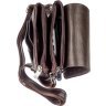 Вертикальная мужская сумка-планшет из натуральной кожи флотар в коричневом цвете KARYA (2417362) - 4