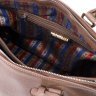 Стильна містка сумка жіноча з натуральної шкіри бежевого кольору KARYA (2420882) - 5