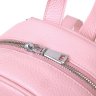 Практичний жіночий рюкзак з натуральної шкіри рожевого кольору Shvigel (16319) - 6