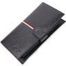 Вместительный мужской кошелек-клатч из натуральной черной кожи высокого качества KARYA (2421182) - 1