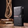 Вместительный мужской кошелек-клатч из натуральной черной кожи высокого качества KARYA (2421182) - 8