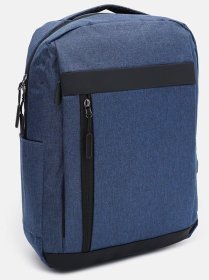 Чоловічий рюкзак із синього поліестеру з відсіком під ноутбук Monsen 64896