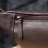 Мужская сумка-бананка из натуральной фактурной кожи коричневого цвета Shvigel 95096 фото №10 Мужская сумка-бананка из натуральной фактурной кожи коричневого цвета Shvigel 95096 modnotak фото - 10