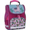 Шкільний каркасний рюкзак із текстилю з малюнком лами - Bagland 55396 - 2