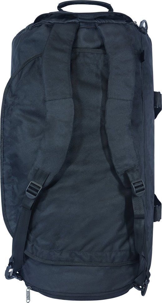 Текстильна дорожня сумка-рюкзак чорного кольору Bagland БАУЛ 55696