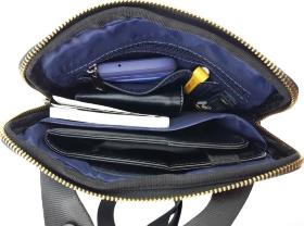 Чоловіча шкіряна сумка планшет середнього розміру з кишенями VATTO (11838) - 2