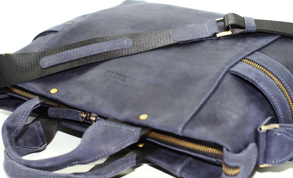 Наплечная мужская сумка из винтажной кожи Крейзи с ручками VATTO (12037)