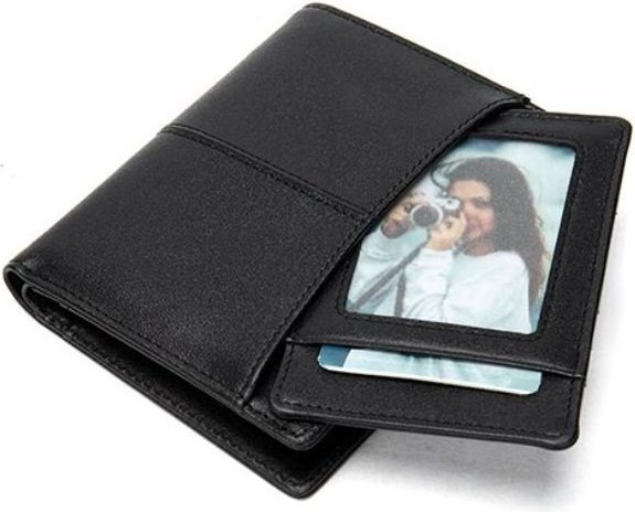 Классическое мужское портмоне из гладкой черной кожи под карты и документы Vintage (2414921)