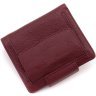 Бордовый женский кошелек из фактурной кожи с хлястиком на кнопке ST Leather 1767296 - 3