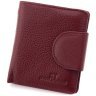 Бордовий жіночий гаманець із фактурної шкіри з хлястиком на кнопці ST Leather 1767296 - 1