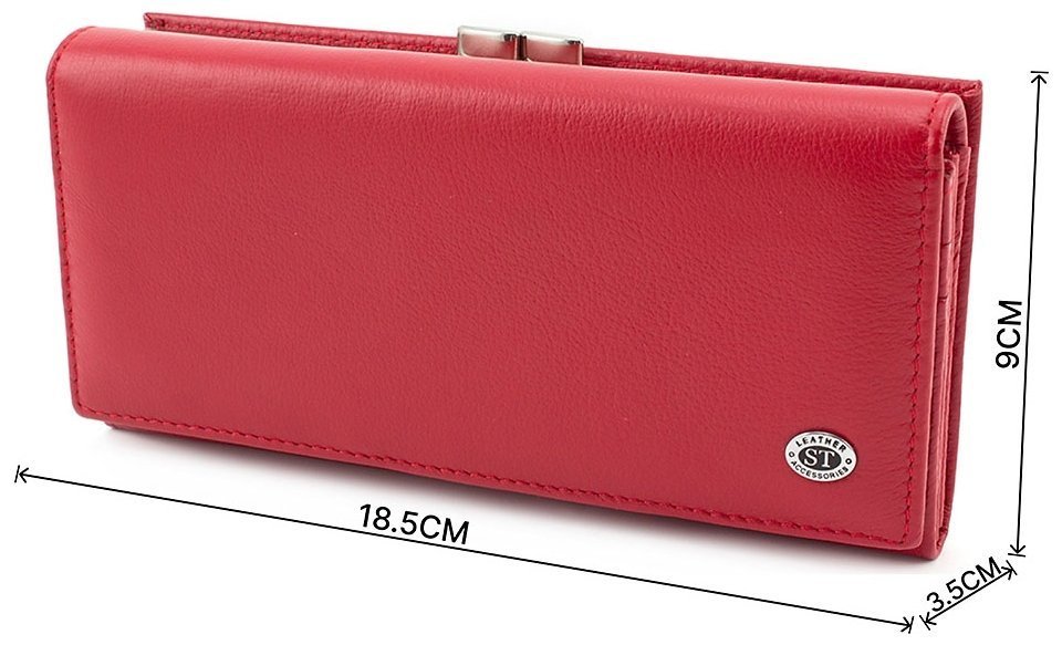Женский красный кошелек из натуральной кожи ST Leather (16364) modnotak фото №3
