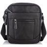 Мужская сумка-планшет маленького размера из натуральной черной кожи Tiding Bag 77496 - 5