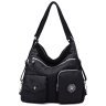 Містка жіноча сумка з чорного текстилю з однією лямкою Confident 77596 - 1