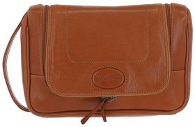 Вместительный несессер из натуральной кожи Ashwood 8140 Tan 97796 коричневого цвета