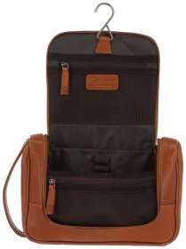 Вместительный несессер из натуральной кожи Ashwood 8140 Tan 97796 коричневого цвета